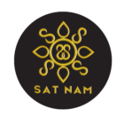 sat nam golden in black shape